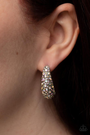Paparazzi Glamorously Glimmering - Multi Iridescent Earrings