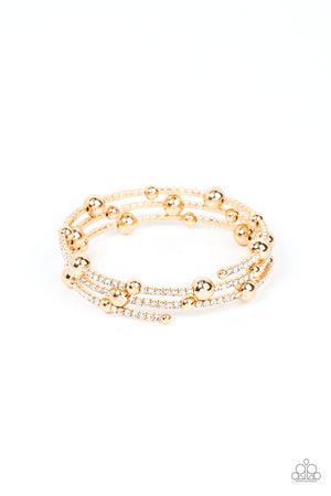 Paparazzi Spontaneous Shimmer - Gold Bracelet