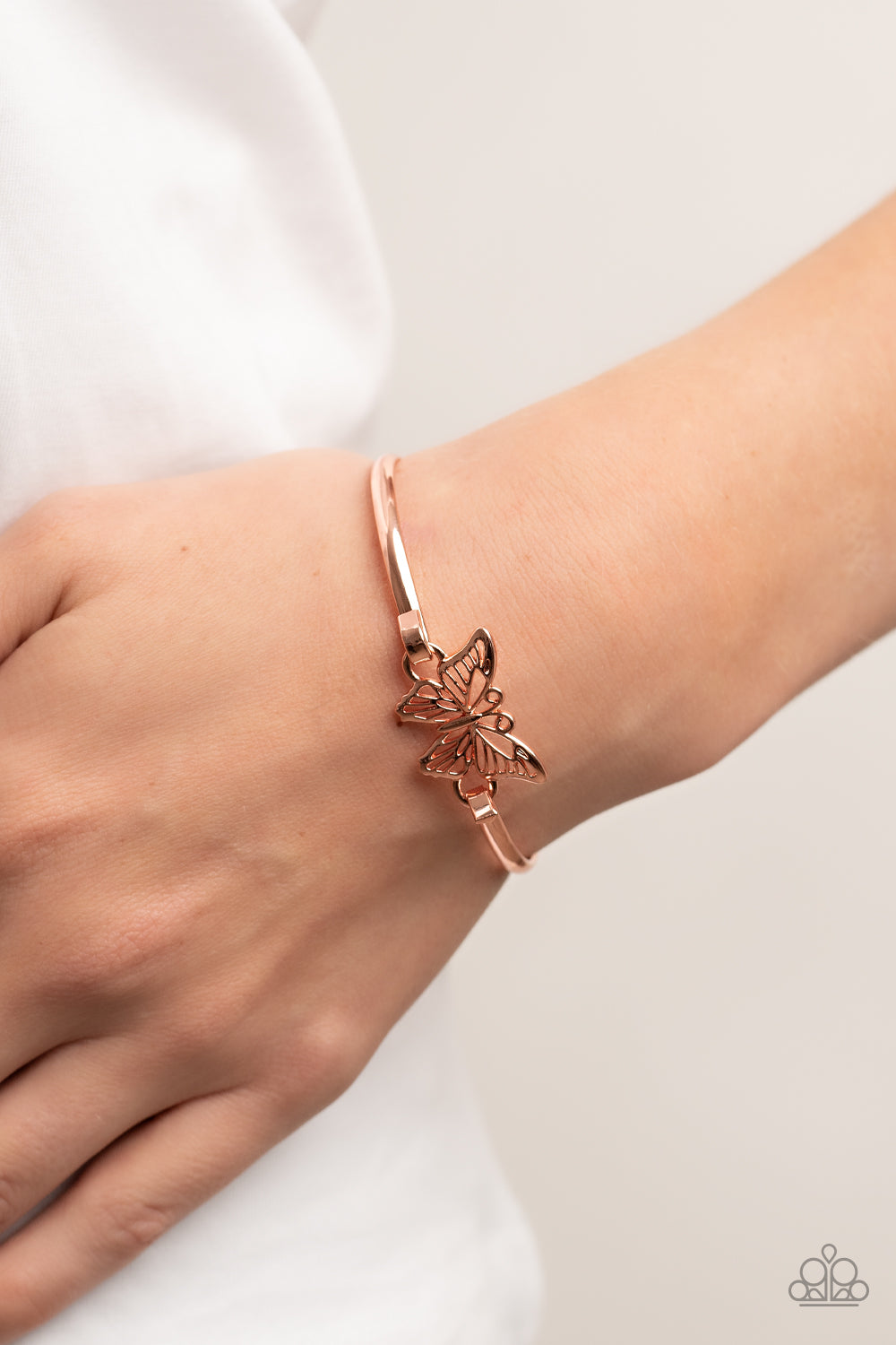 Paparazzi Did I FLUTTER? - Copper Bracelet