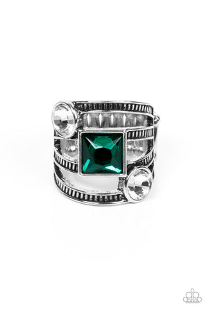 Paparazzi Galactic Governess - Green Ring