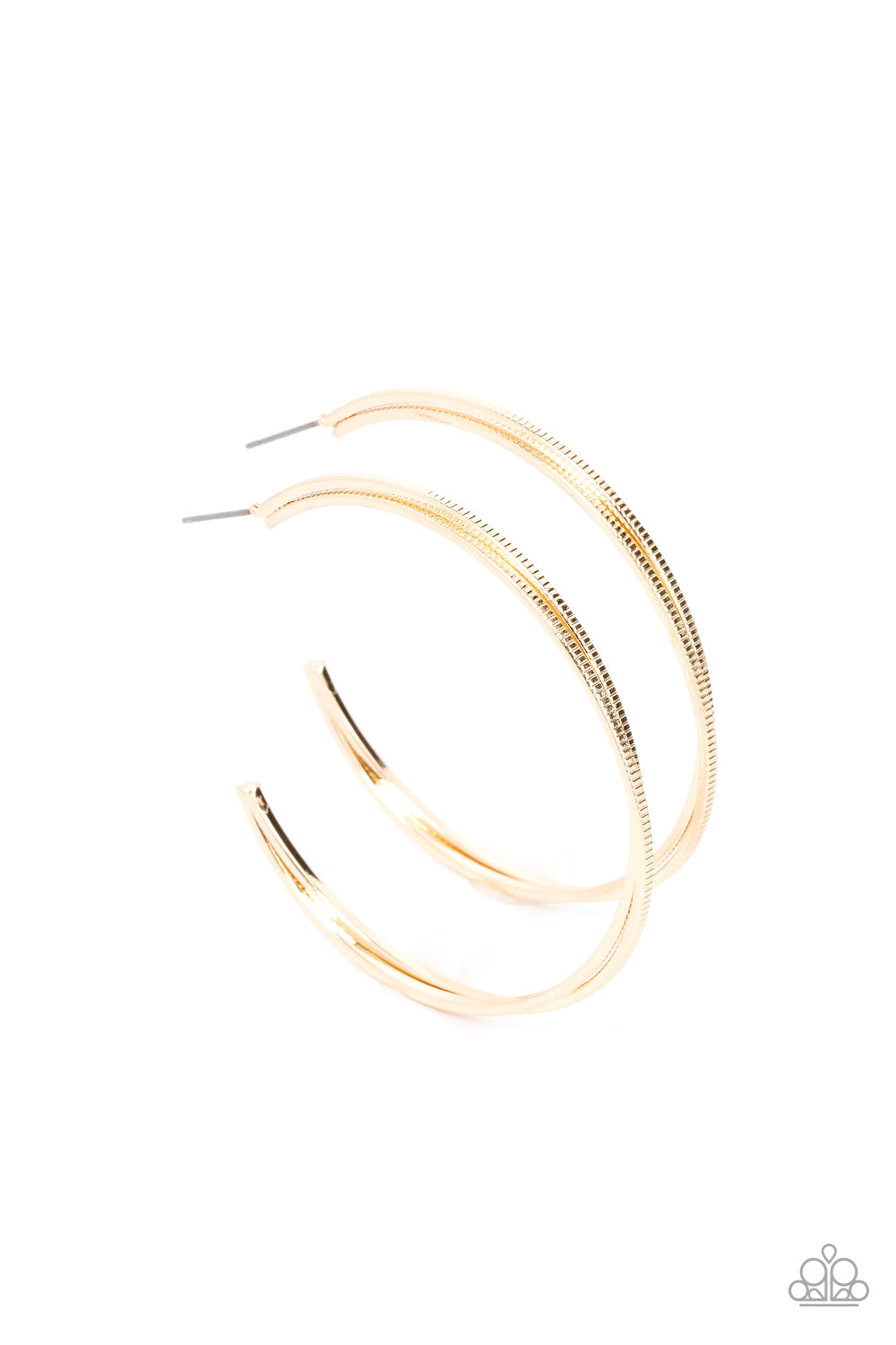 Paparazzi Monochromatic Curves - Gold Earrings