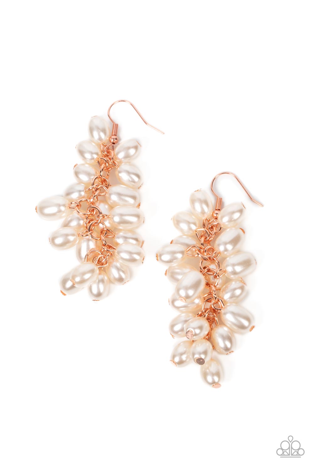 Paparazzi Pearl Posse - Copper Earrings