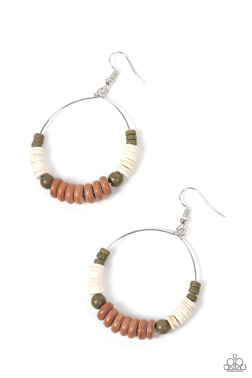 Paparazzi Earthy Esteem - Brown Earrings