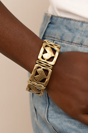 Paparazzi Legendary Lovers - Brass Bracelet