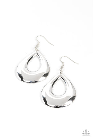 Paparazzi Laid-Back Leisure - Silver Earrings