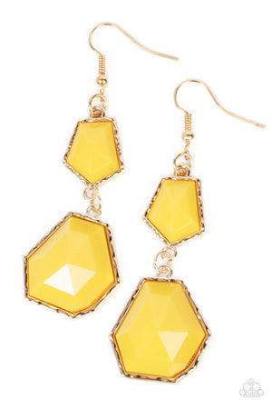 Paparazzi Rio Relic - Yellow Earrings