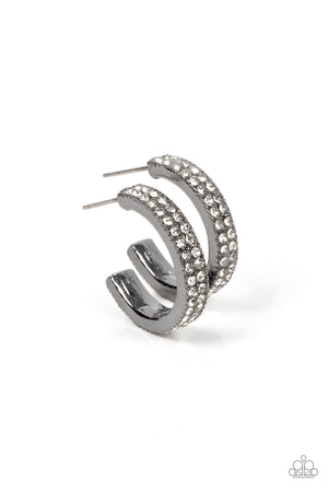 Paparazzi Small Town Twinkle - Black Earrings
