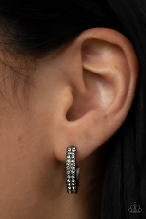 Paparazzi Small Town Twinkle - Black Earrings