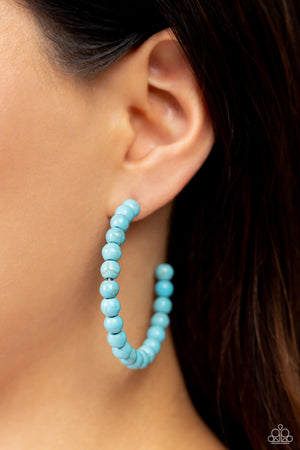 Paparazzi Rural Retrograde - Blue Earrings