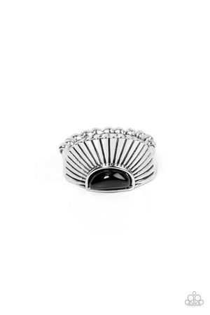 Paparazzi Fabulously FAN-tabulous - Black Ring