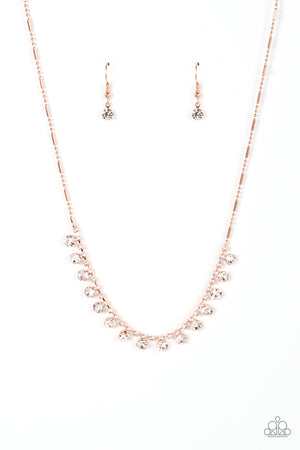 Paparazzi Cue the Mic Drop - Copper Necklace