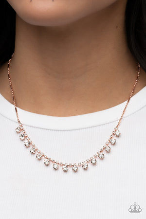 Paparazzi Cue the Mic Drop - Copper Necklace