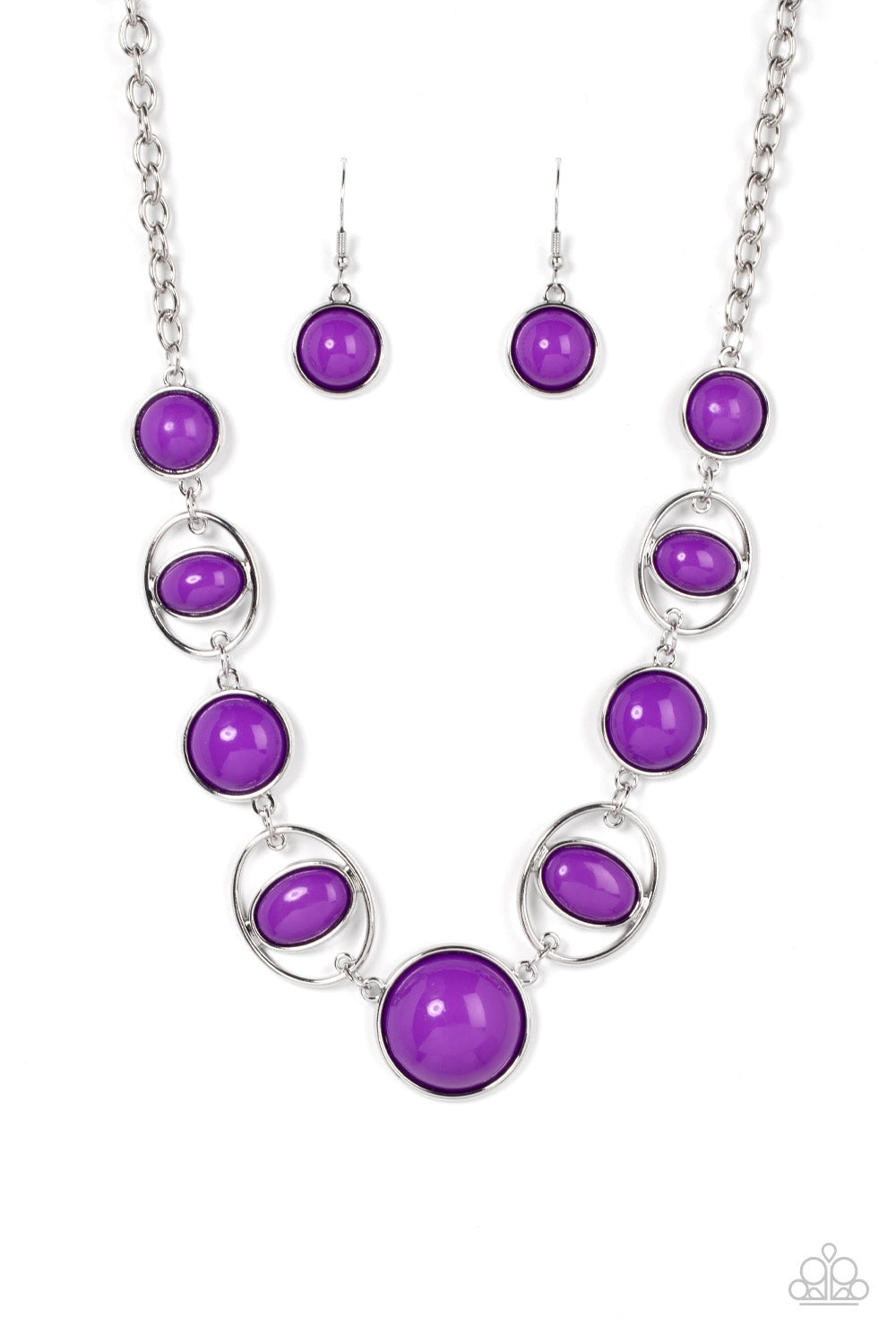 Paparazzi Eye of the BEAD-holder - Purple Necklace