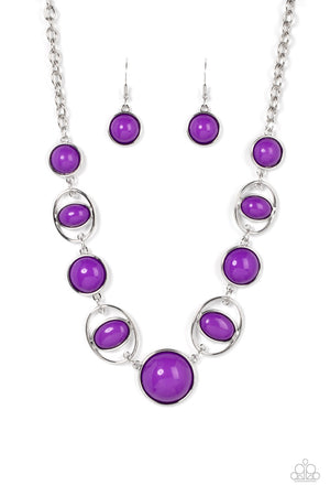 Paparazzi Eye of the BEAD-holder - Purple Necklace