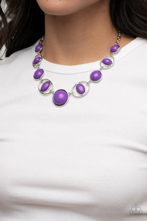 Paparazzi Eye of the BEAD-holder - Purple Necklace