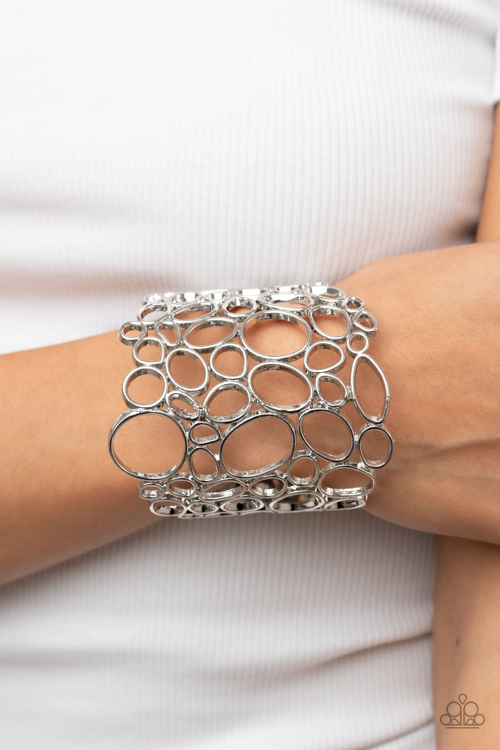 Paparazzi All Turned Around - Silver Bracelet