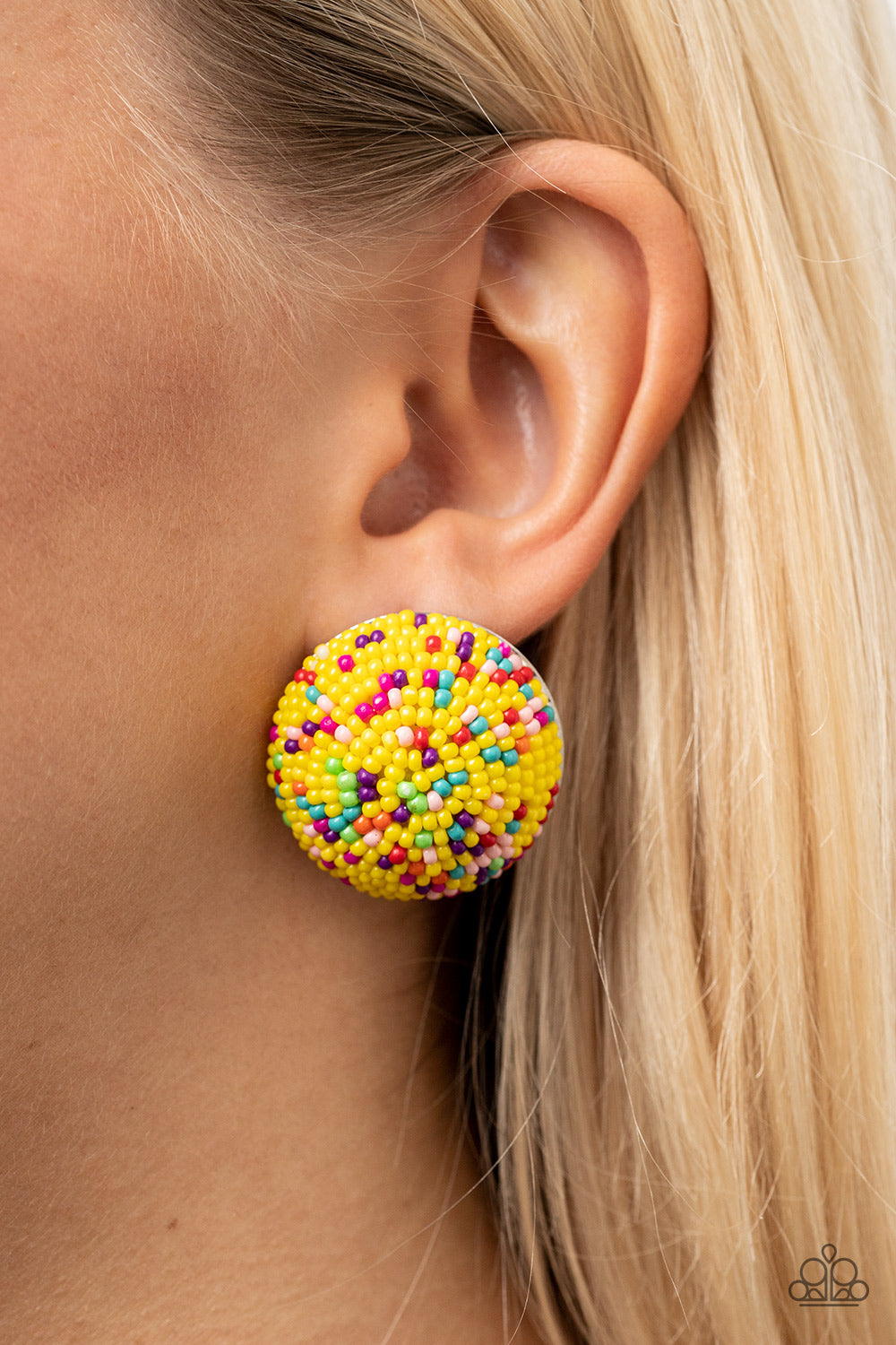 Paparazzi Kaleidoscope Sky - Yellow Earrings