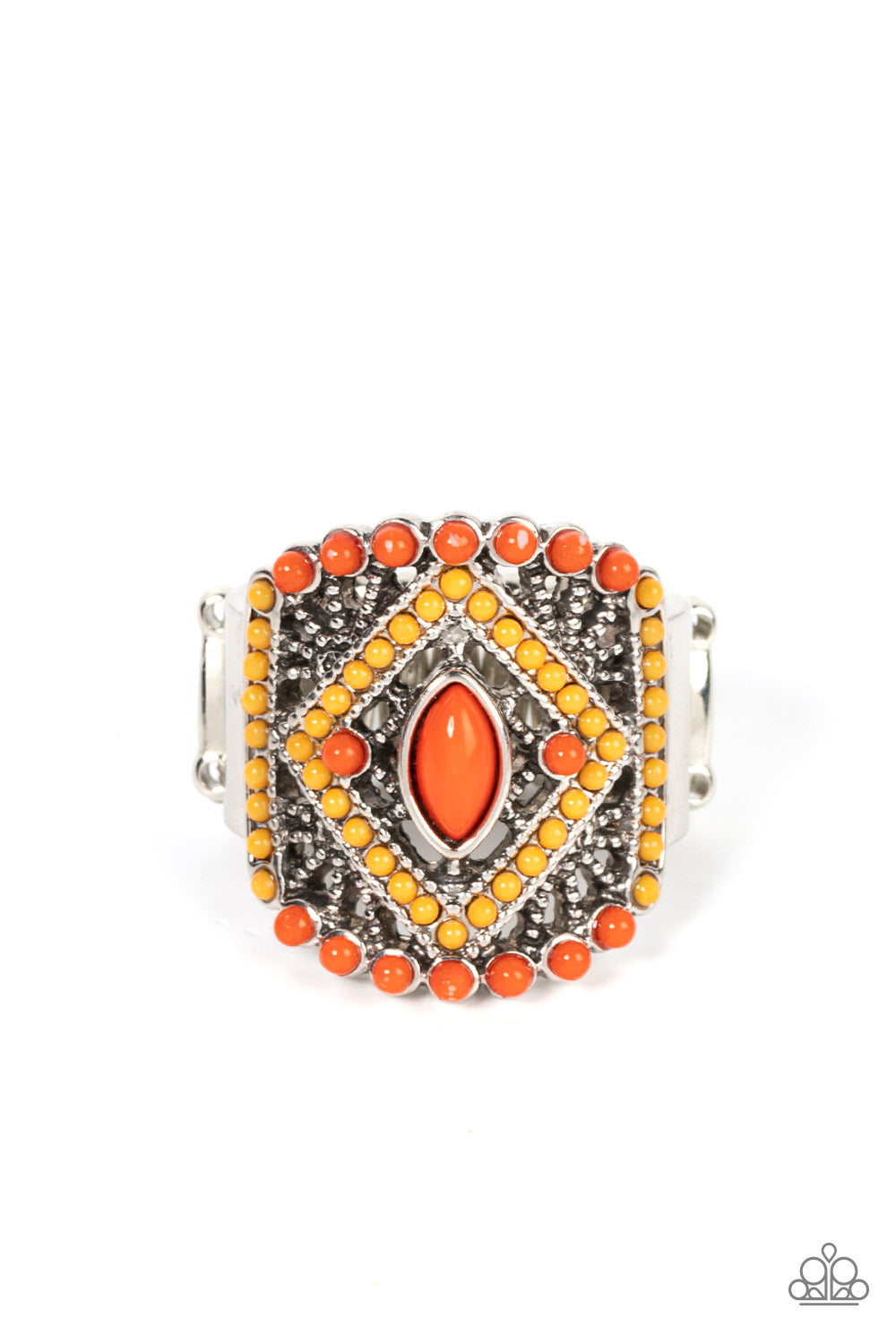 Paparazzi Amplified Aztec - Orange Ring