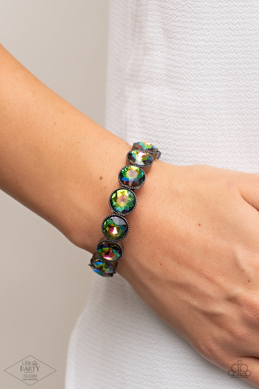 Paparazzi Number One Knockout - Multi Oil Spill Bracelet