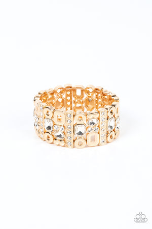 Paparazzi Dynamically Diverse - Gold Bracelet