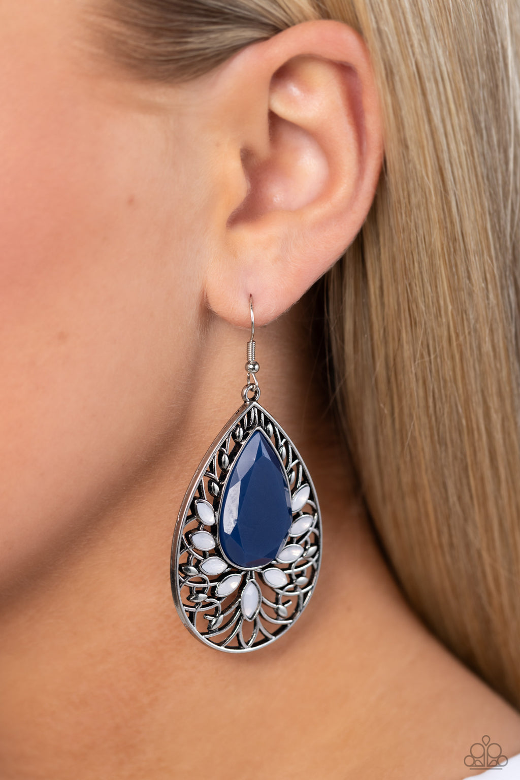 Paparazzi Floral Fairytale - Blue Earrings