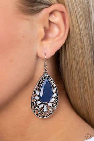 Paparazzi Floral Fairytale - Blue Earrings