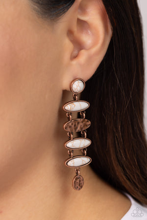 Paparazzi Rustic Reverie - Copper Earrings