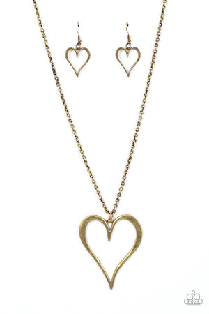 Paparazzi Hopelessly In Love - Brass Necklace