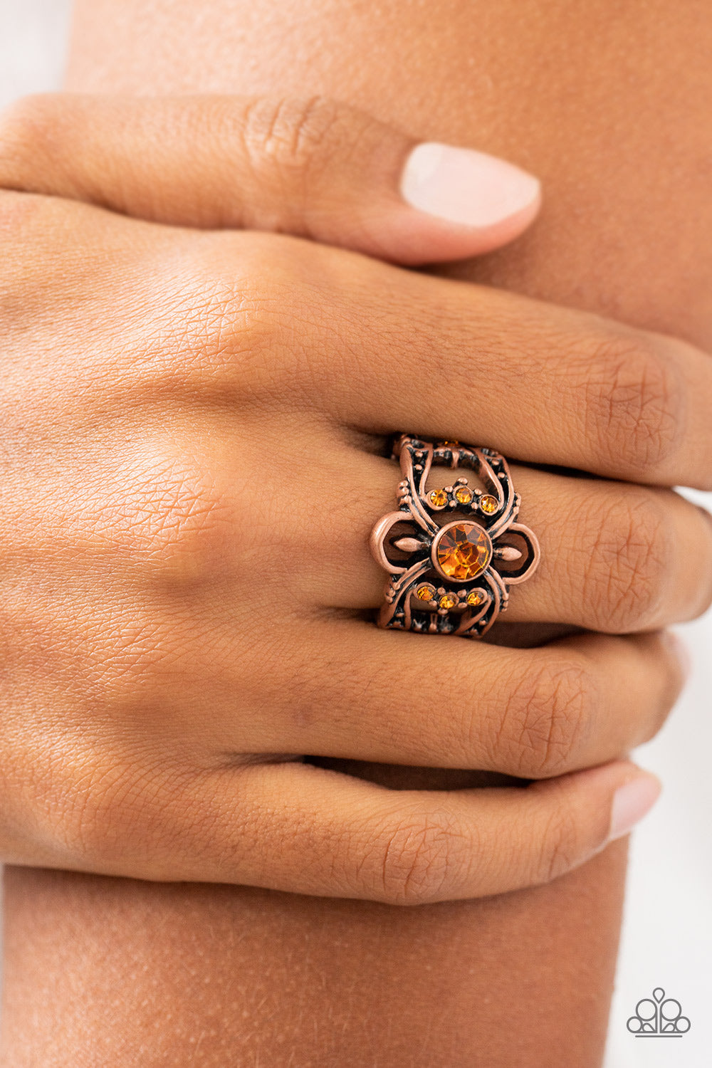 Paparazzi We Wear Crowns Here - Copper Ring