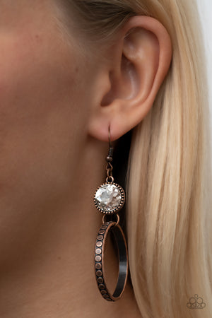 Paparazzi Standalone Sparkle - Copper Earrings