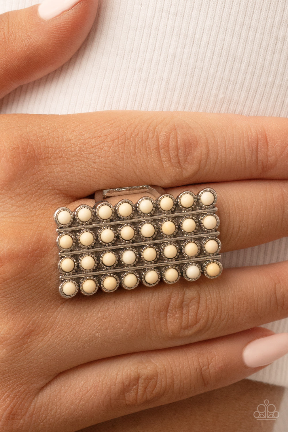 Paparazzi Pack Your SADDLEBAGS - White Ring
