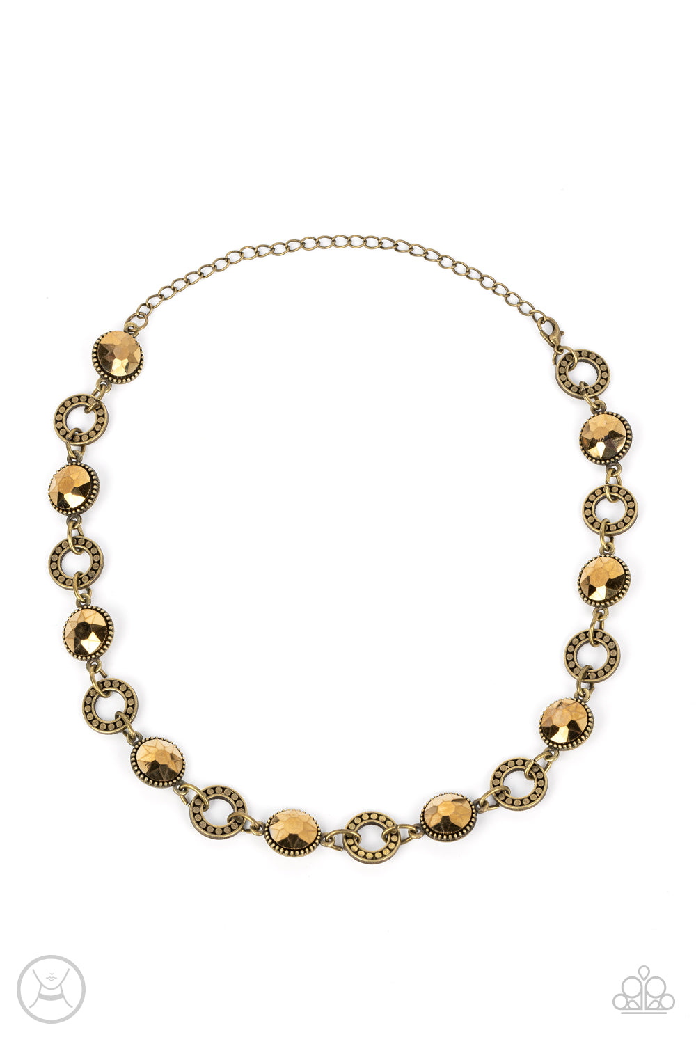 Paparazzi Rhinestone Rollout - Brass Choker