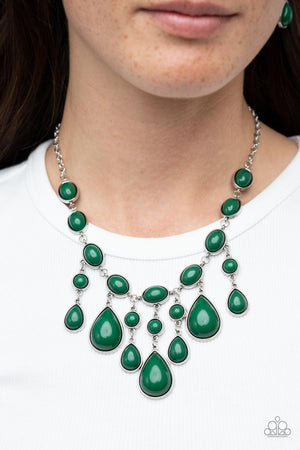 Paparazzi Mediterranean Mystery - Green Necklace