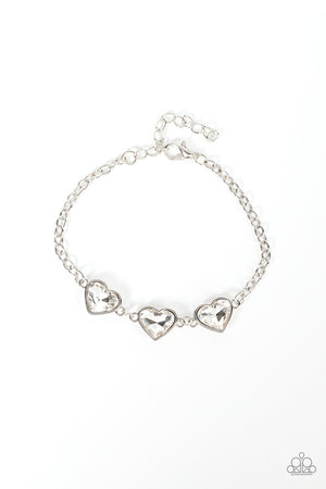 Paparazzi Little Heartbreaker - White Bracelet