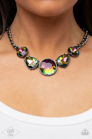 Paparazzi All The Worlds My Stage - Multi Oil Spill Necklace