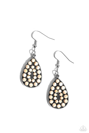 Paparazzi Rural Replica - White Earrings