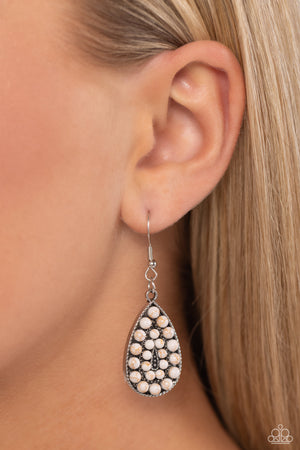 Paparazzi Rural Replica - White Earrings
