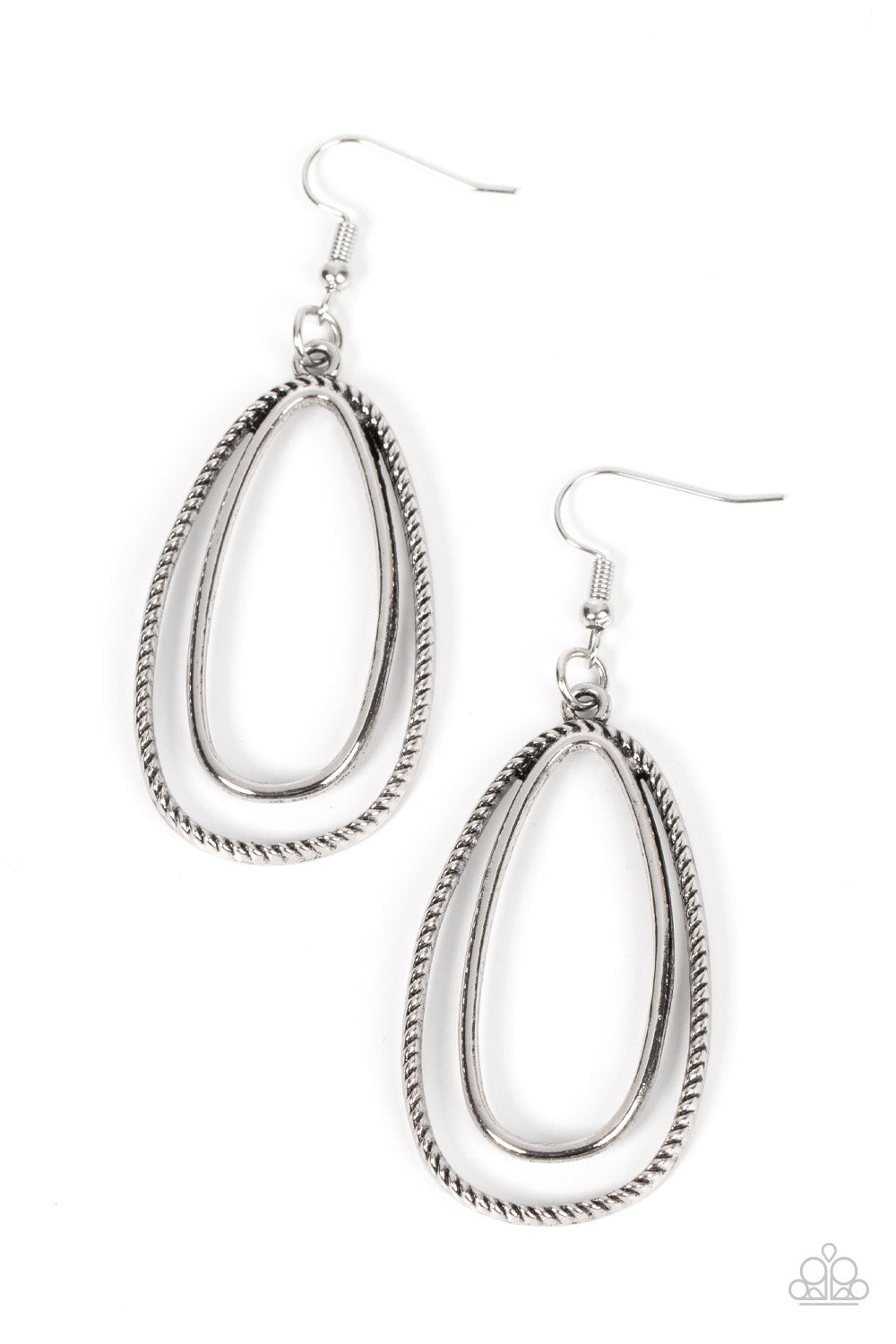 Paparazzi Lend Me Your Lasso - Silver Earrings