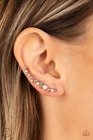 Paparazzi Couture Crawl - White Ear Crawlers