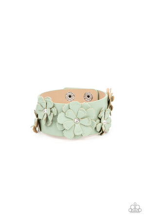 Paparazzi What Do You Pro-POSIES - Green Bracelet