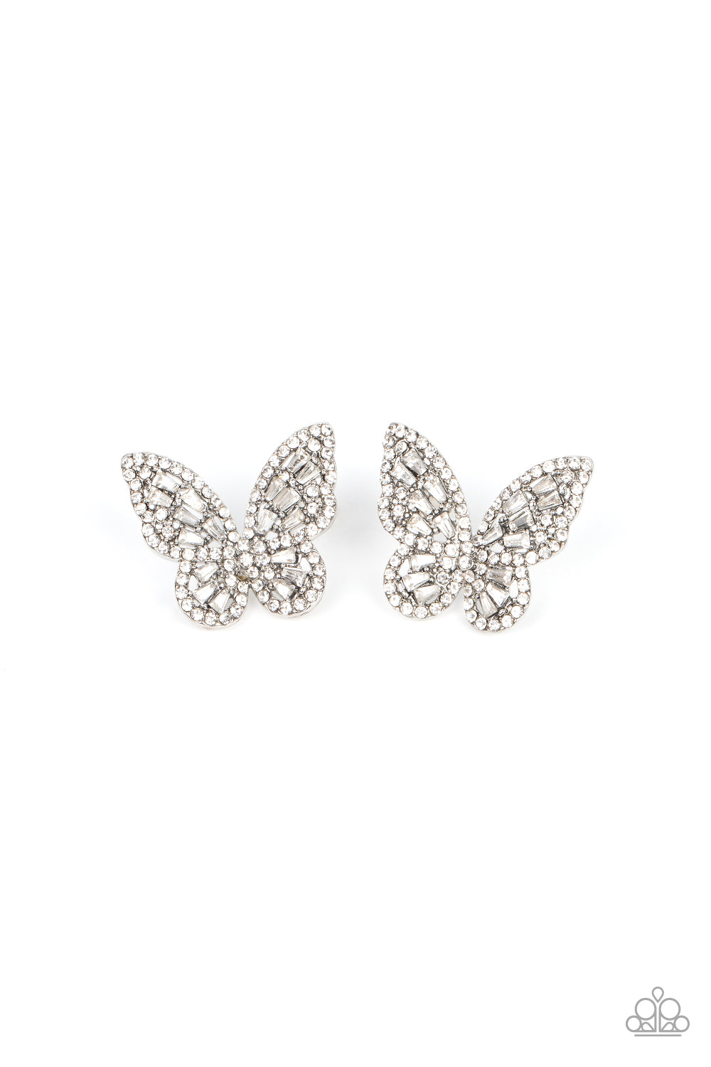 Paparazzi Smooth Like FLUTTER - White Earrings