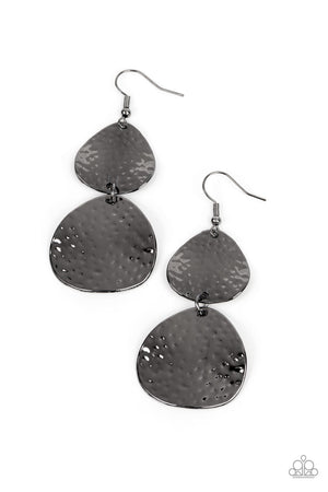 Paparazzi Bait and Switch - Black Earrings
