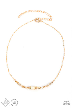 Paparazzi Retro Rejuvenation - Gold Choker Necklace