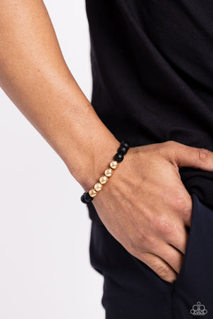Paparazzi METALHEAD in the Clouds - Gold Urban Bracelet