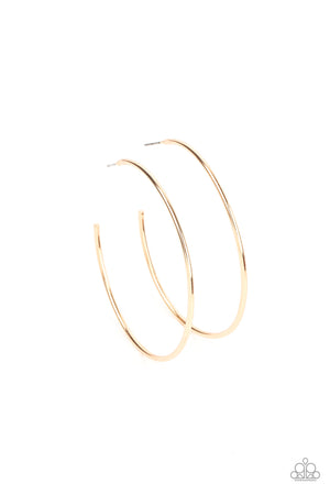 Paparazzi Can I Get a HOOP HOOP - Gold Earrings