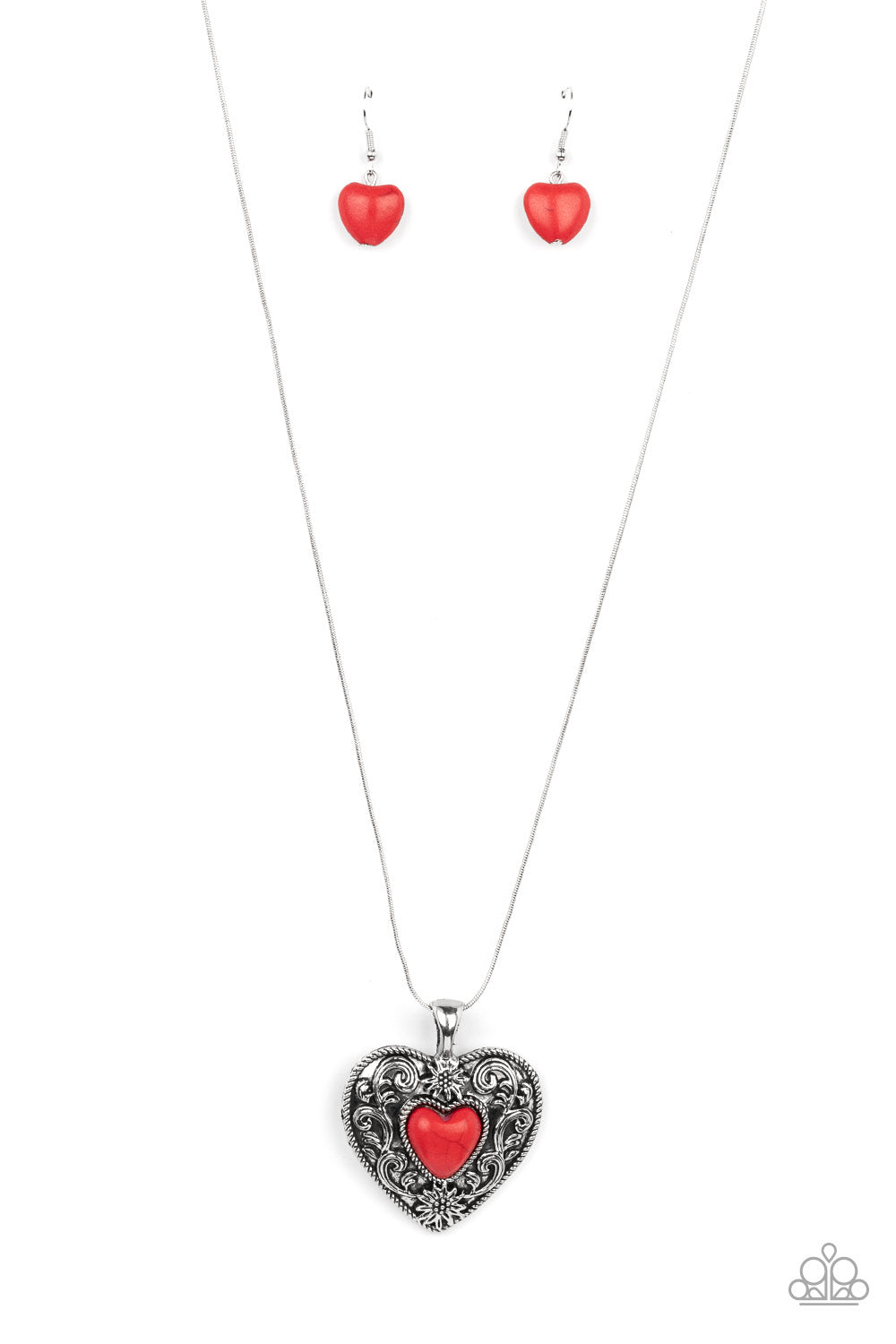 Paparazzi Wholeheartedly Whimsical - Red Necklace