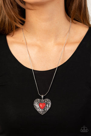 Paparazzi Wholeheartedly Whimsical - Red Necklace