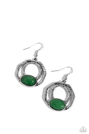 Paparazzi Terrestrial Retreat - Green Earrings