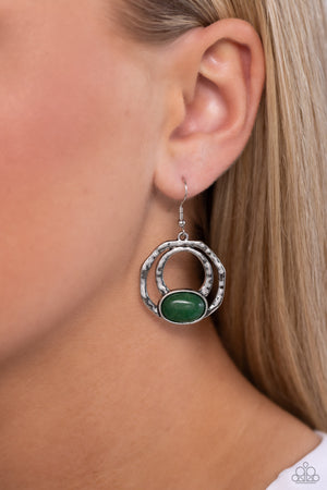 Paparazzi Terrestrial Retreat - Green Earrings