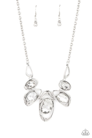 Paparazzi Life of the Party Exclusive April 2022 - Hypnotic Twinkle White Necklace